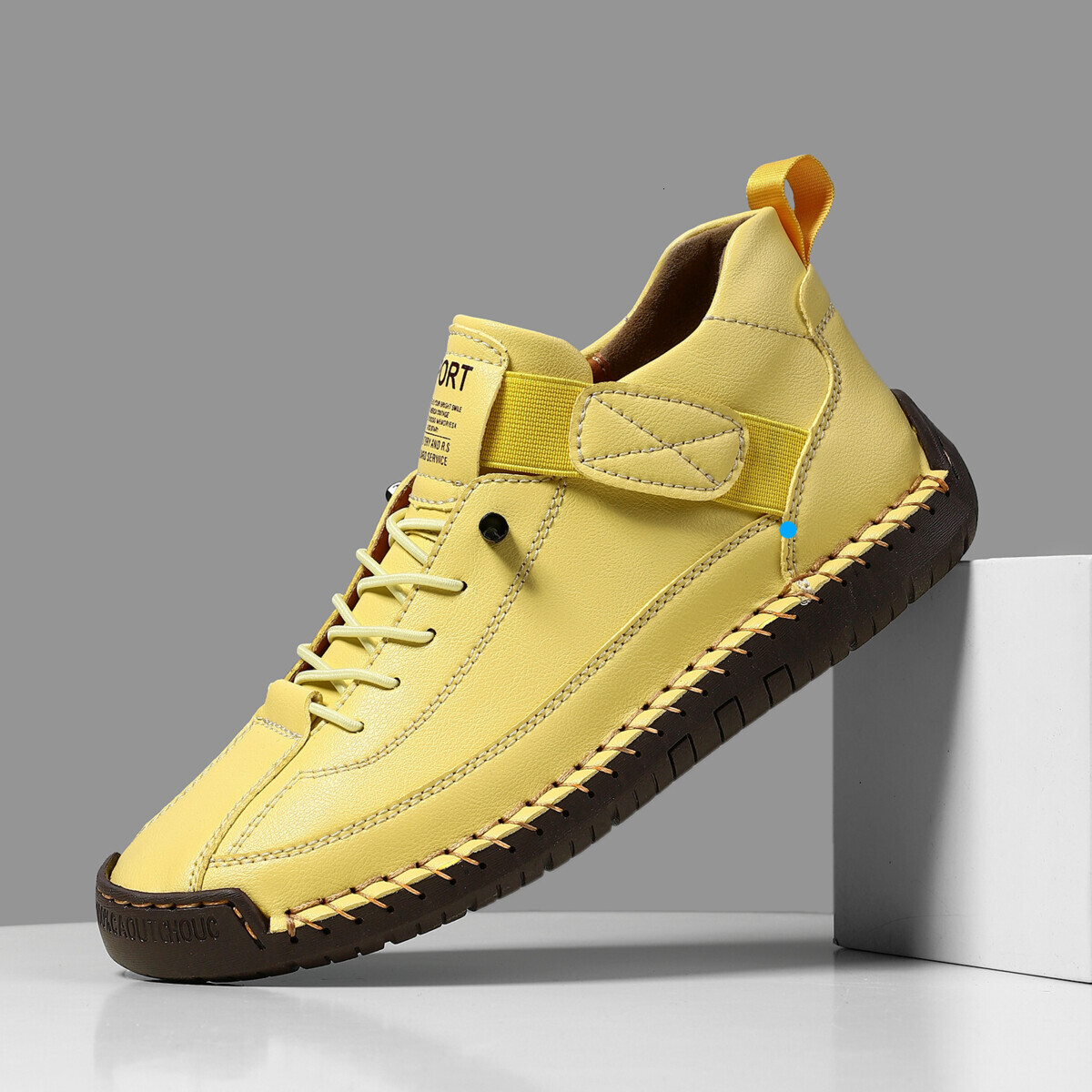 Autumn Winter Plus Size Mid-Top Martin Boots Outdoor Casual Work Stitching Men's Shoes