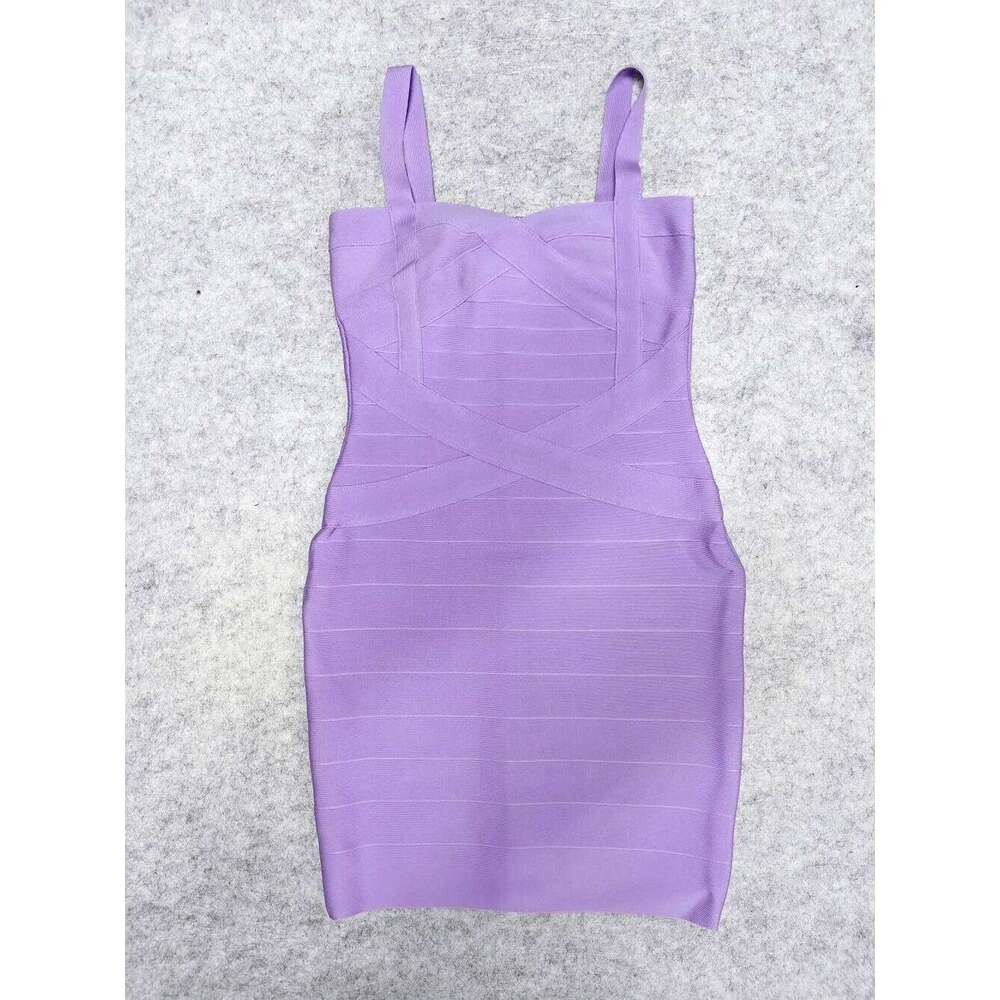Designer niche beaukey blue Italian surface listed strap ladies mini bandage sexy knee above length bodycon party club dress xl