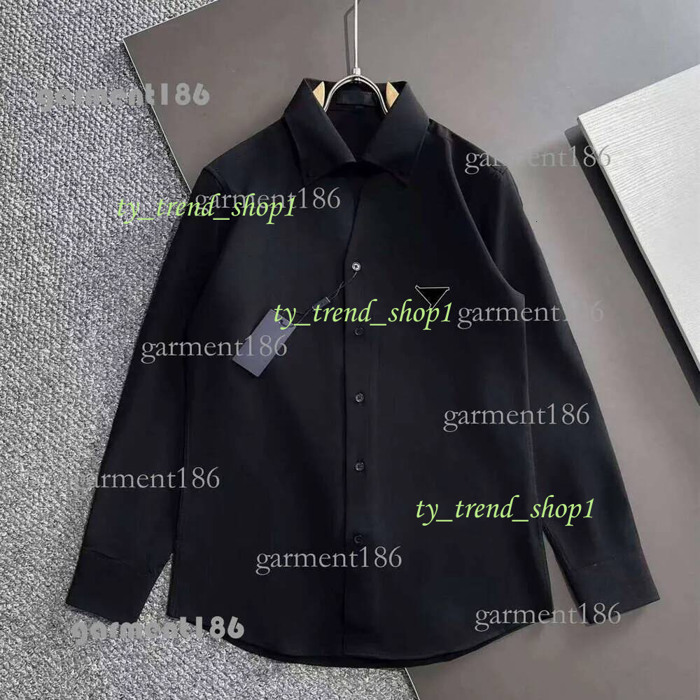 Designer men's shirt classic men's long sleeved T-shirt men's polo shirt men's business casual shirt luxurious fabric simple style