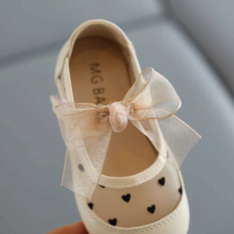 Little Girls Mary Janes Mesh Riband Square Toe Cute Children Flat Shoes 21-30 Toddler Autumn Three Colors Sleek Kids Shoe XJ250724