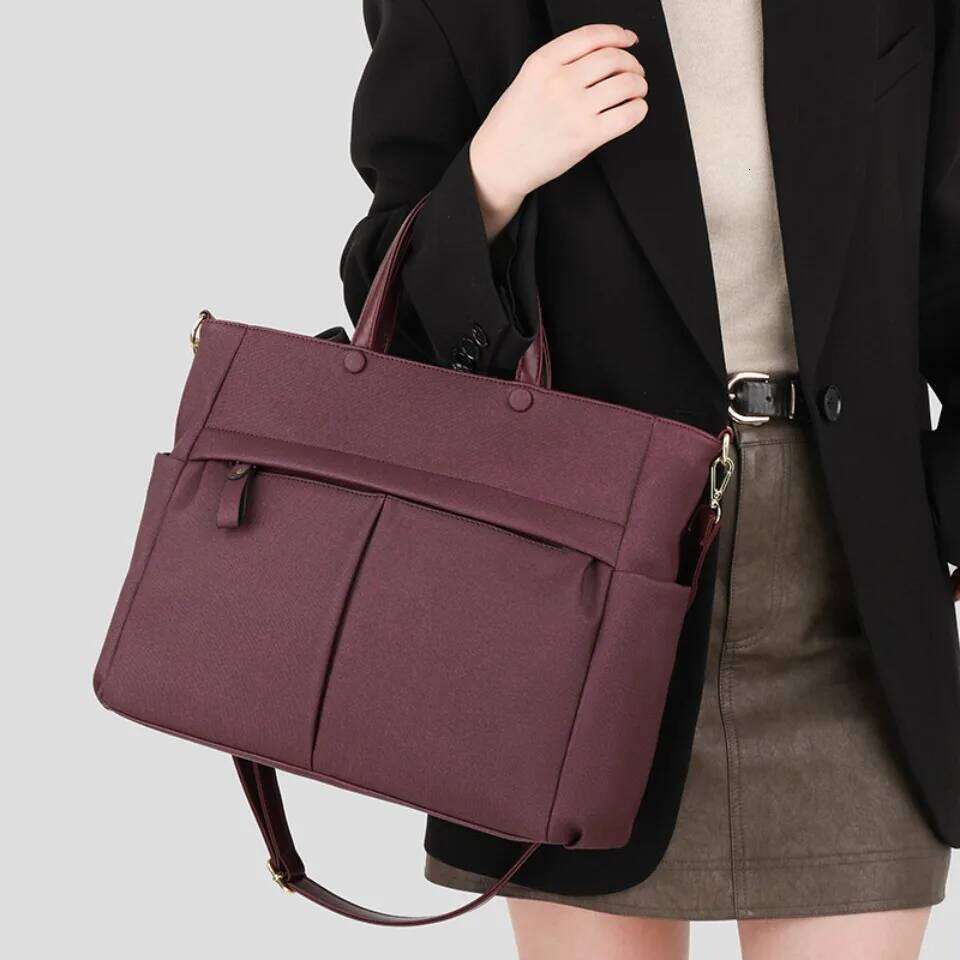 Simple Light Business Commuting High Quality Ladies Handbag Female Shoulder Bag Put In A4 Magazine And Notebook