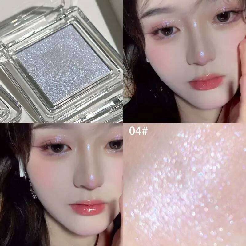 Single Color Clear Glittering Eyeshadow Palette Sparkling Powder Pink ple Blue Champagne Natural HighLight Makeup Eye Shadow X250723