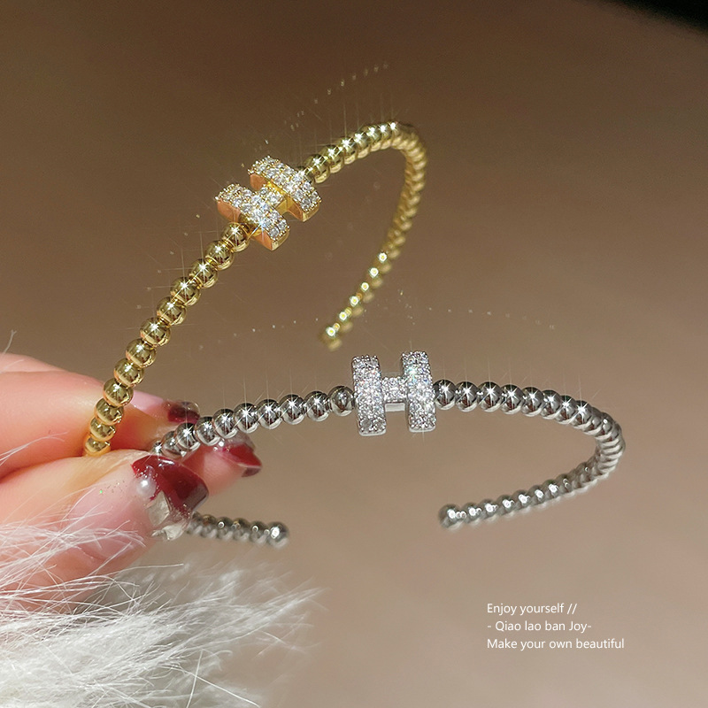 Silver Tone Beaded Bracelet Cross Shaped Crystal Accent Elegant Daily Jewelry And Gift For Her High Quality And Stylish Jewelry