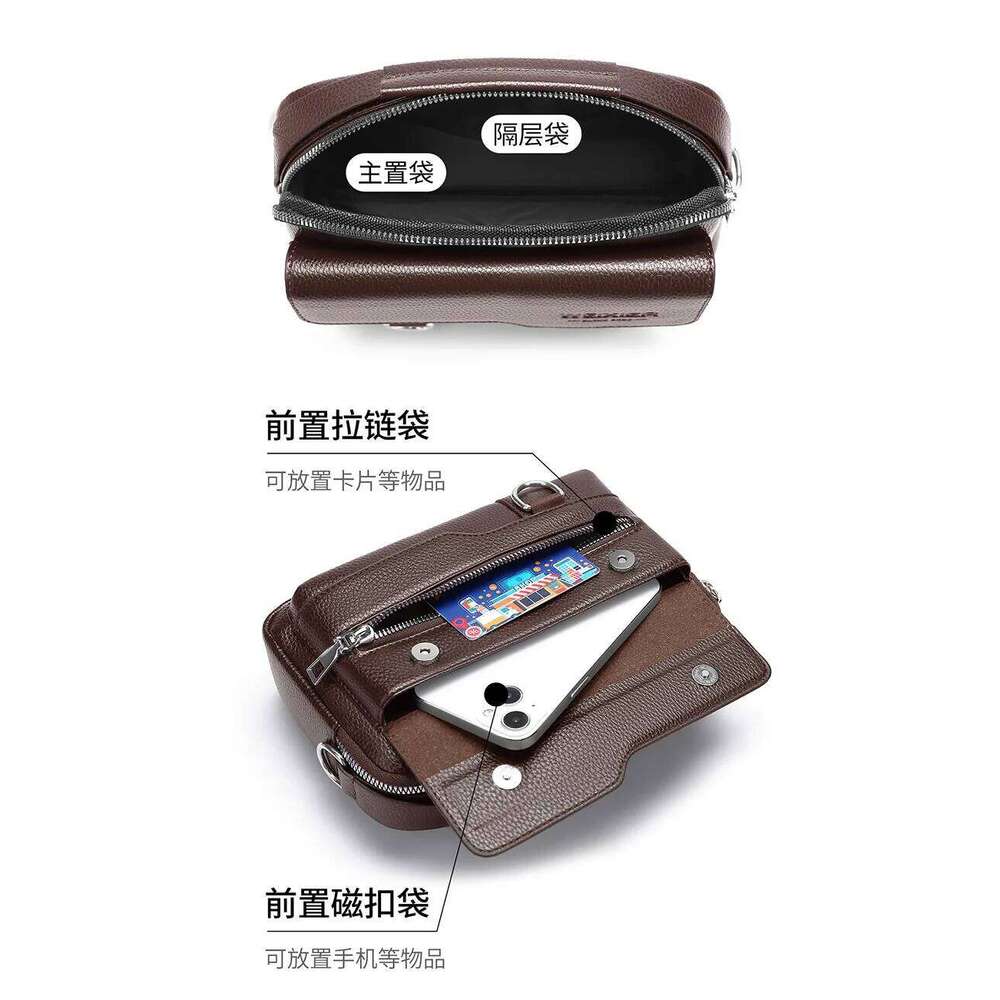 Men Shoulder Bag PU Leather Waterproof Crossbody Messenger Bags with Flip Cover handbag Sac pour homme