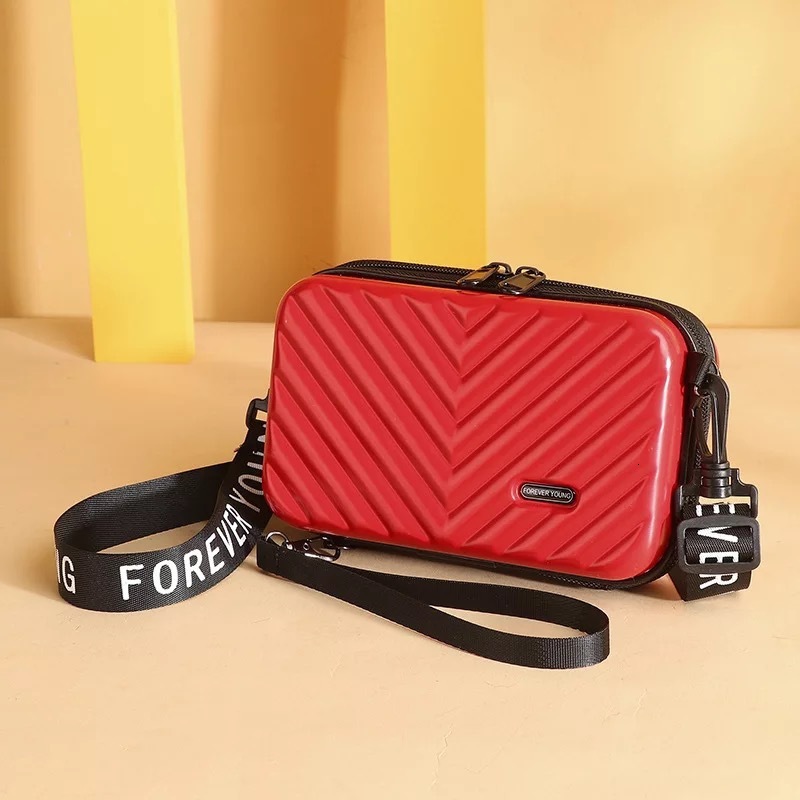 Free Shipping Designer Luxury Women's Hard Shell PC Handbag New Fashion Simple Texture Shoulder Bag Multifunctional 7-inch Casual Makeup Bag