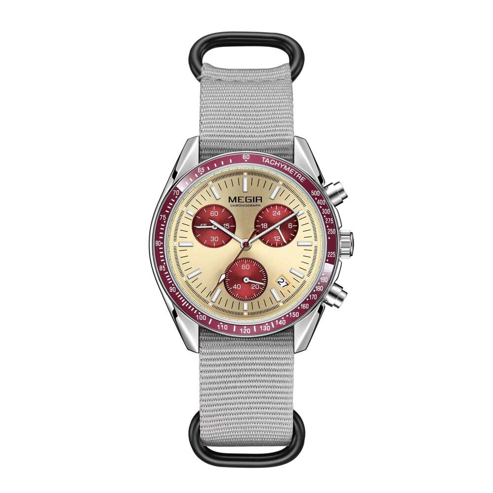 DHgargets MEGIR Men's Sports Watch - Nylon Strap, 30M Waterproof, Chronograph, Luminous, Quartz Wristwatch for Active Men