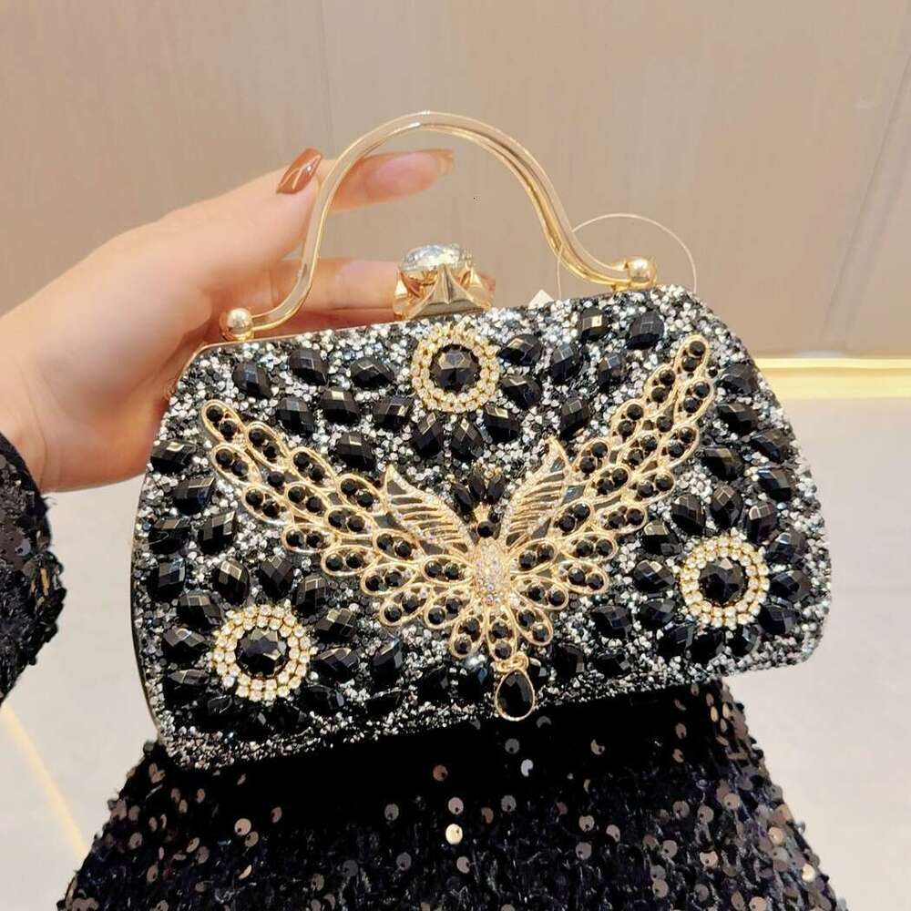 Designer Luxury Evening Diamond New Diamond-Studded Crystal Handbag Full Diamond Fashion Dress Party Evening Single Shoulder Crossbody Bag