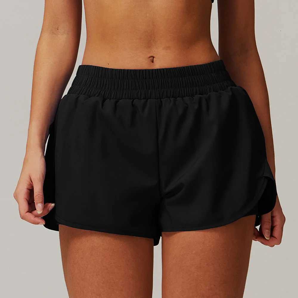 Women Pocket Naked Feel Quick-Dry Yoga Shorts Two Piece Look Butt Lifting Workout Shorts For Running Cycling Fitness Clothes XJ250724