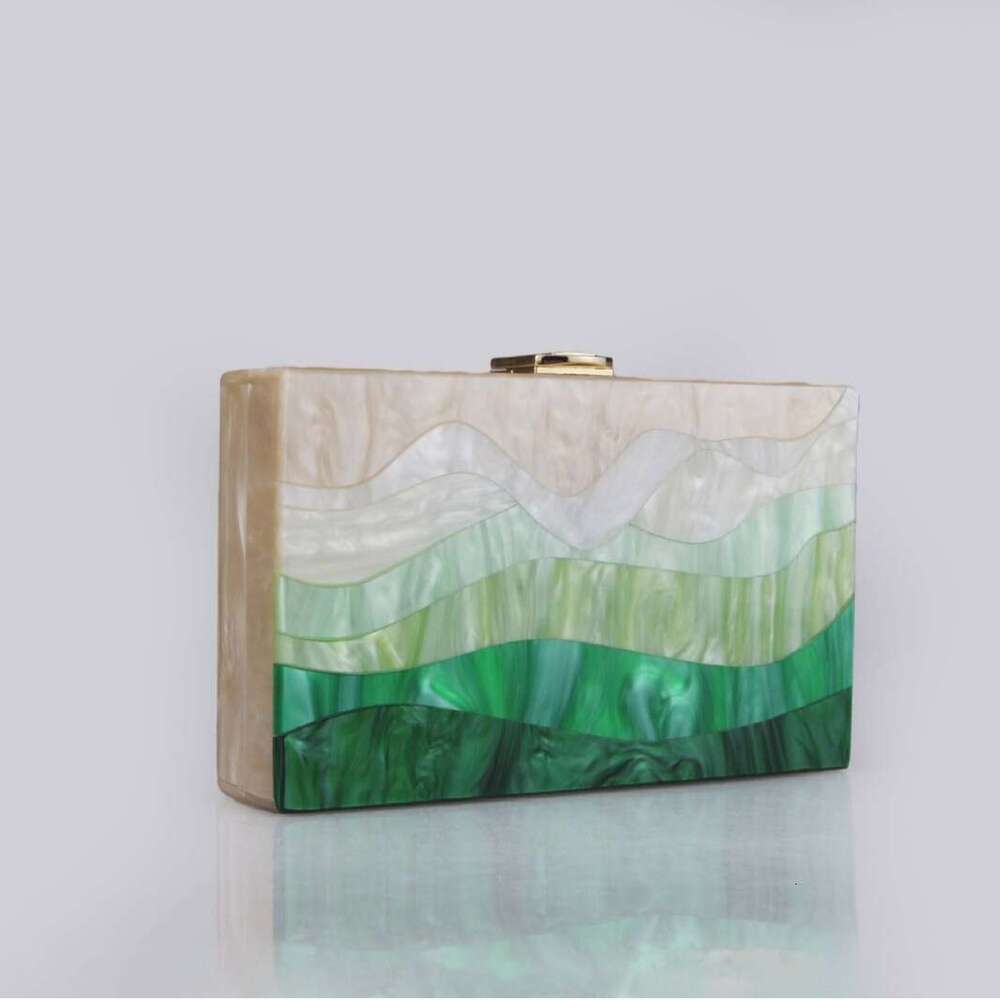 Designer Luxury Evening Diamond Evening Patchwork Trendy Acrylic Single Shoulder Chain Bag for Women