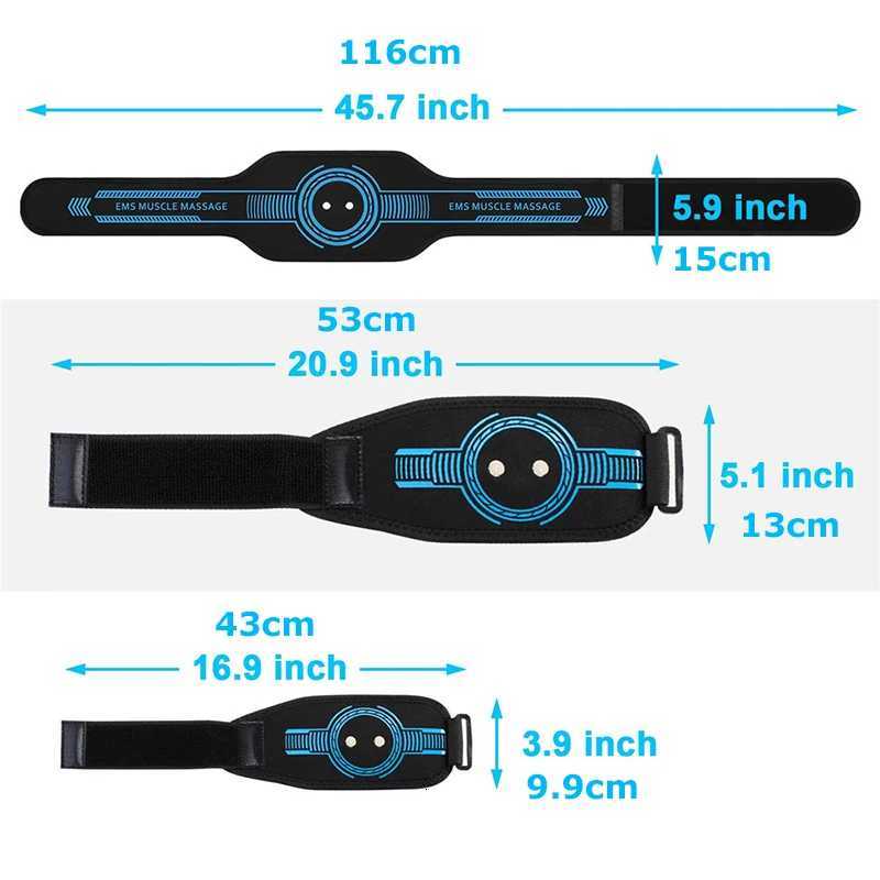 EMS Muscle Stimulation Belt Electric ABS Stimulator EMS Abdominal Exerciser Toning Belts Arm Leg Back Fitness MassagerW250724