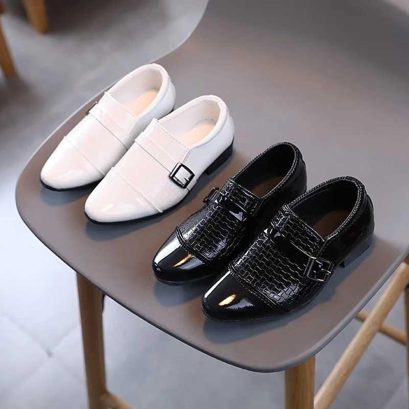 Kids Leather Shoes Students Boys Girls Soft Bottom Performance Shoes Fashion Children Wedding Party Dress Shoe Toddler Footwear XJ250724