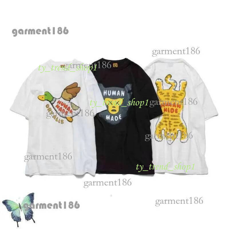 Designer Men Tshirts Fun Print Bamboo Cotton HUMAN Short Sleeve T-Shirt for Men Women MADE Shirts 961