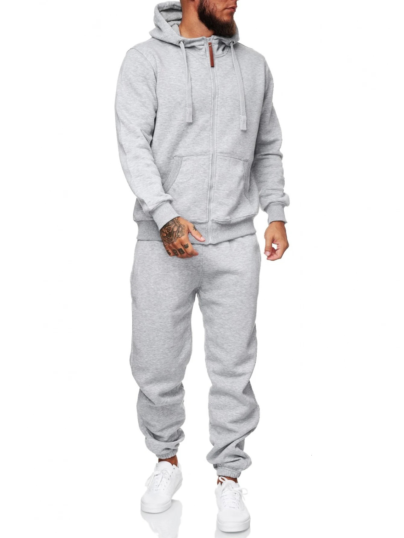 Sweat suits men Tracksuits 2 Piece sets Athletic Jogging suits Hoodie Casual Long Sleeve Zipper Outfits for men 250717