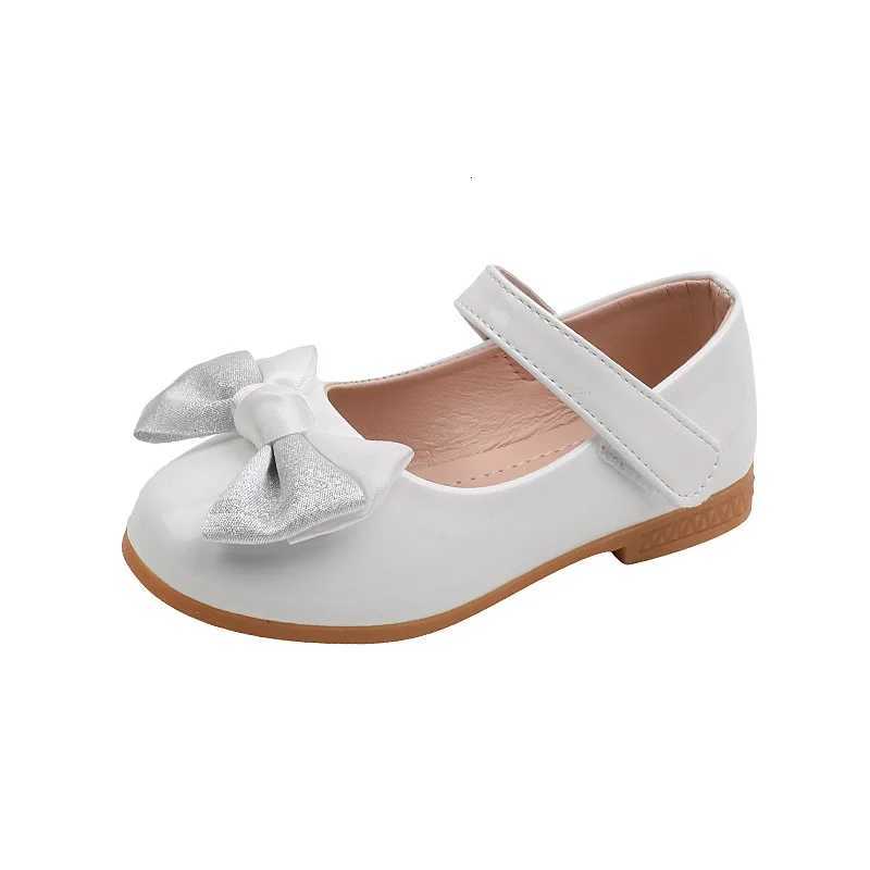 Childrens Leather Shoes New Fashion Baby Girls Performance Bowknot Cute Princess Shoes Soft Flats Non-slip Casual Shoes H692 XJ250724
