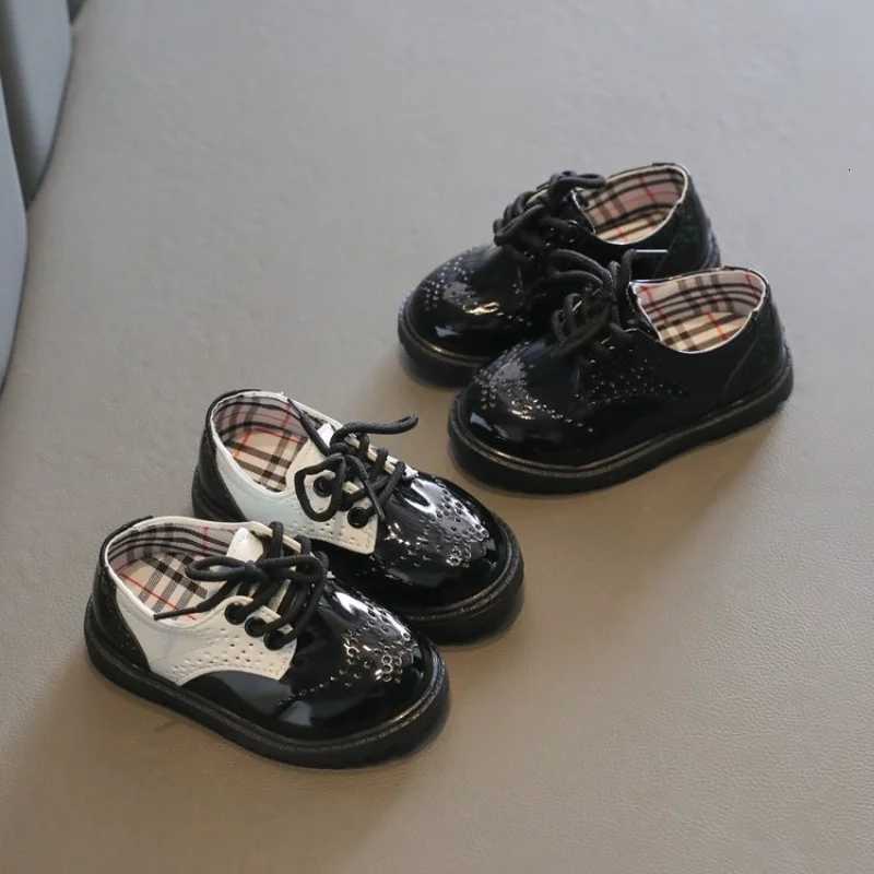 Childrens Leather Shoes Round Toe Lace-up Elegant Spring Soft Comfy 21-37 Baroque Sle Kids Casual Shoe Boys Girls Flat Shoes XJ250724