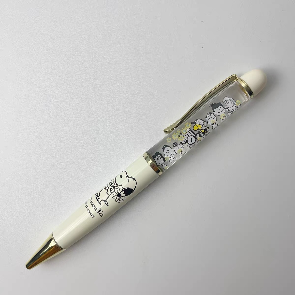Japanese Afternoon Tea Snoopy Rotating Black Oil-Based Ballpoint Pen
