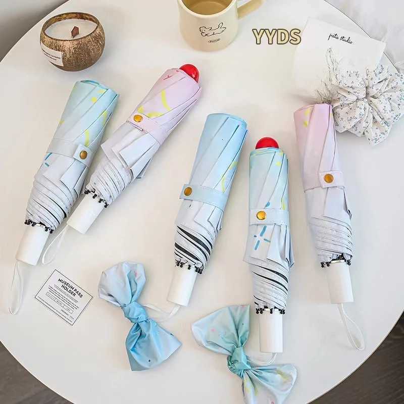 Sun Umbrella Folding Umbrella Sunshade Umbrella Sun Umbrella Sun Umbrella High Value French Cream Forest Series R250724