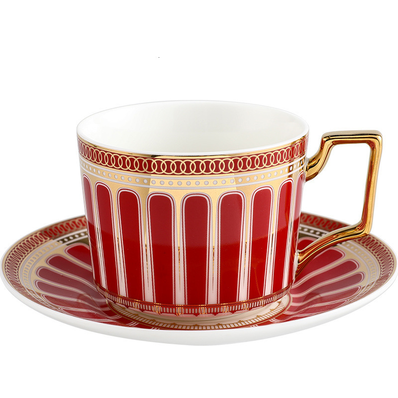 European Gold Frame Coffee Mug Bone China Tea Set Exquisite Coffee Mug Birthday Gift Afternoon Flower Tea Cup Home Decor 250222