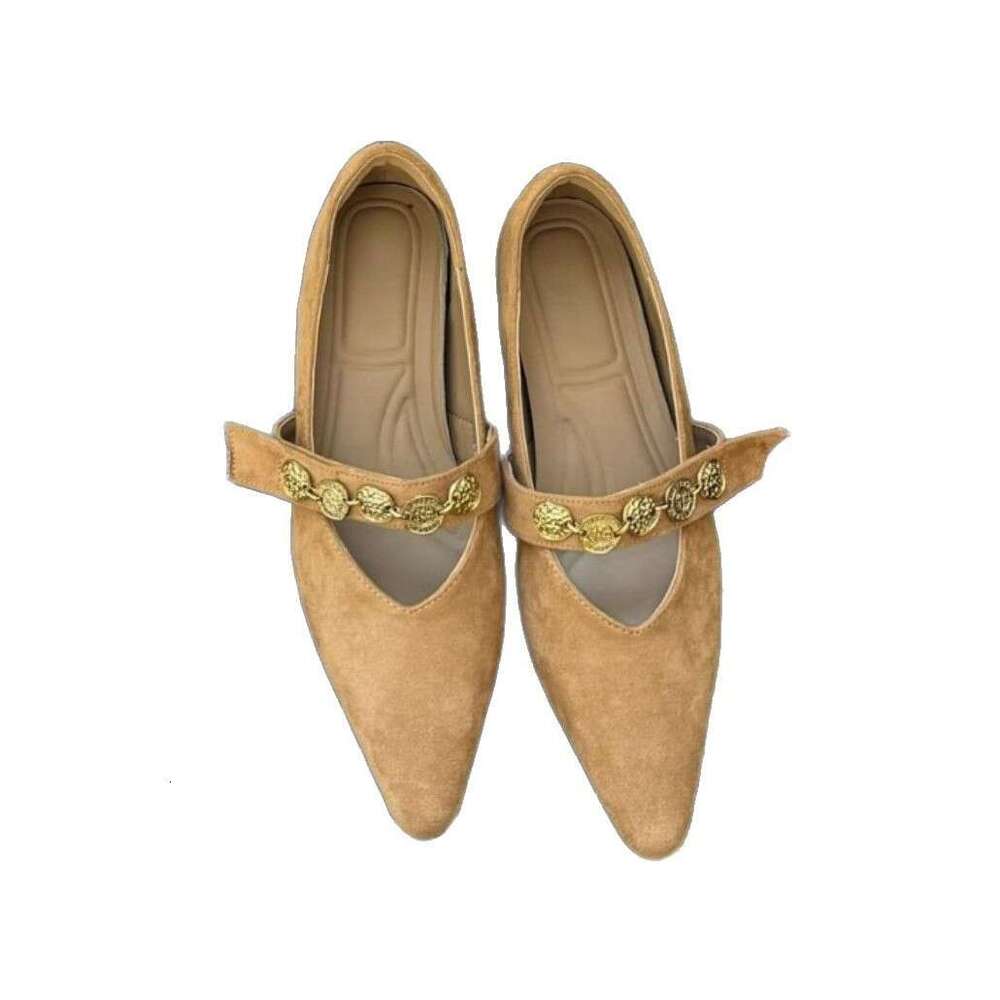 Inner Height Increasing Single Fashionable Versatile Little Fairy 2025 New Internet Celebrity Casual Pointed Mary Jane Shoes for Women