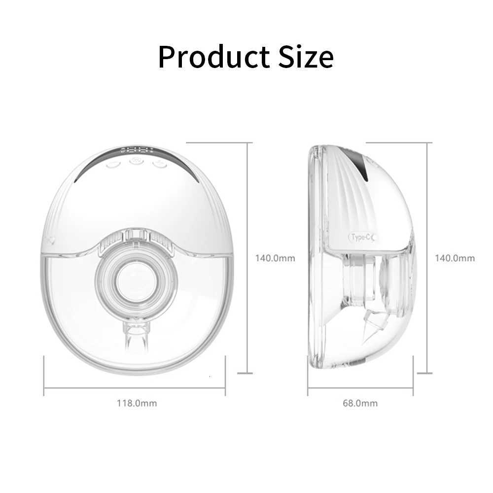 210ML Large Capacity Hands-Free Electric Portable Breast Pump BPA-Free with LED Display 4 Modes 12 Levels X2507241