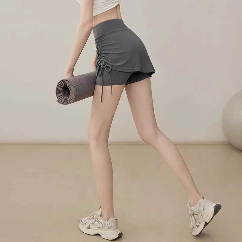 Sports culottes womens high waist fake two pieces running yoga tennis skirt quick dry stretchy badminton gym pants XJ250724