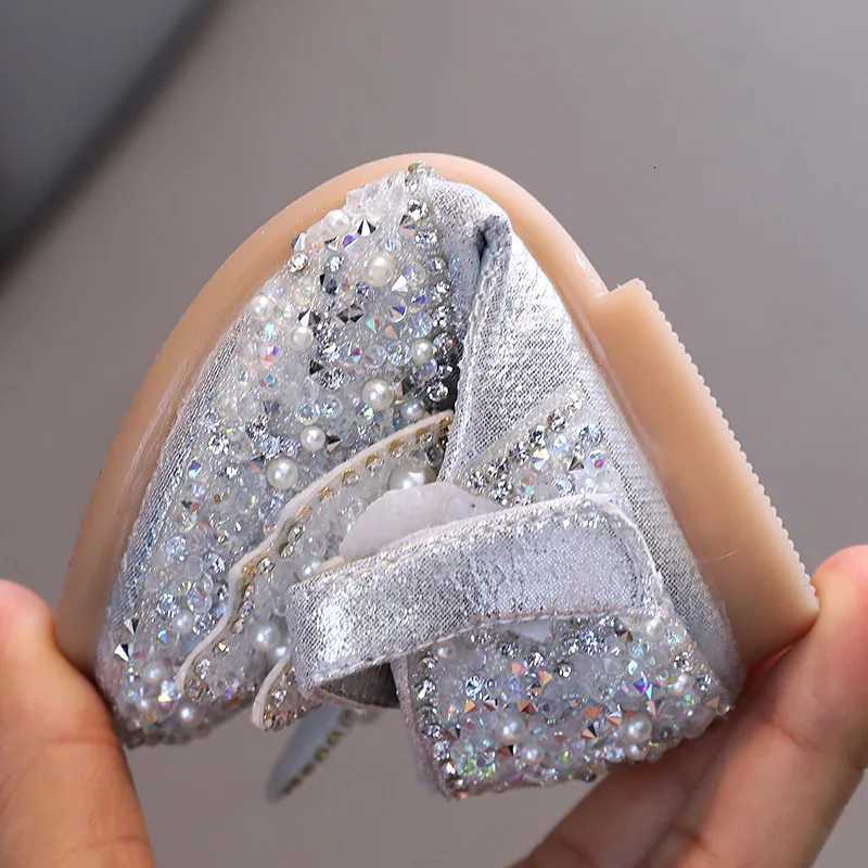 Autumn Girls Leather Shoes Princess Square Rhinestone Bow Single Shoes Fashion Children Performance Wedding Shoes G14 XJ250724