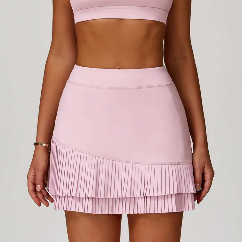 Sports Tennis Skirts Women High Waist Tights Yoga Tennis Shorts Dress With Pockets Pleated Pocket Skirt Anti-Exhaust Quick Dry XJ250724