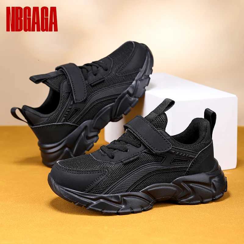 Boys Running Sneakers Lightweight Breathable Mesh Black Non-slip Comfortable School Shoes for Kids Everyday Walking Sports Z250723