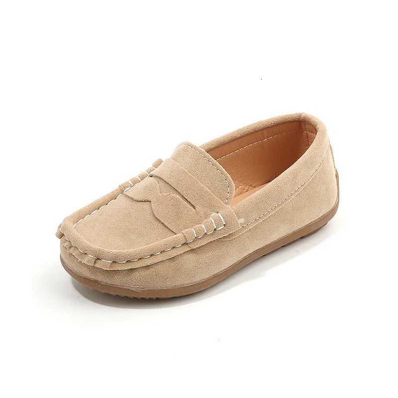 Childrens Flats Suede Leather Casual Shoes Spring Autumn New Solid Slip on Boys Shoes Kids Loafers Girls Dress Par Shoes XJ250724