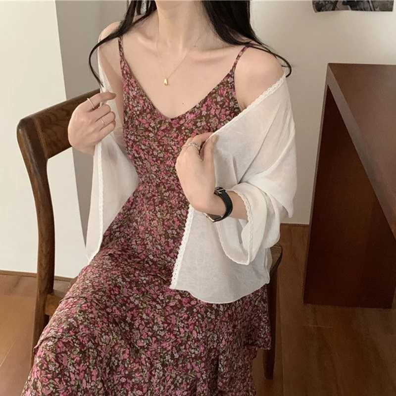 White Cropped Cardigan Women 2024 Spring Summer Short Mesh Open Stitch Cardigans Woman Lightweight Breathable Beach Crop Top X250724