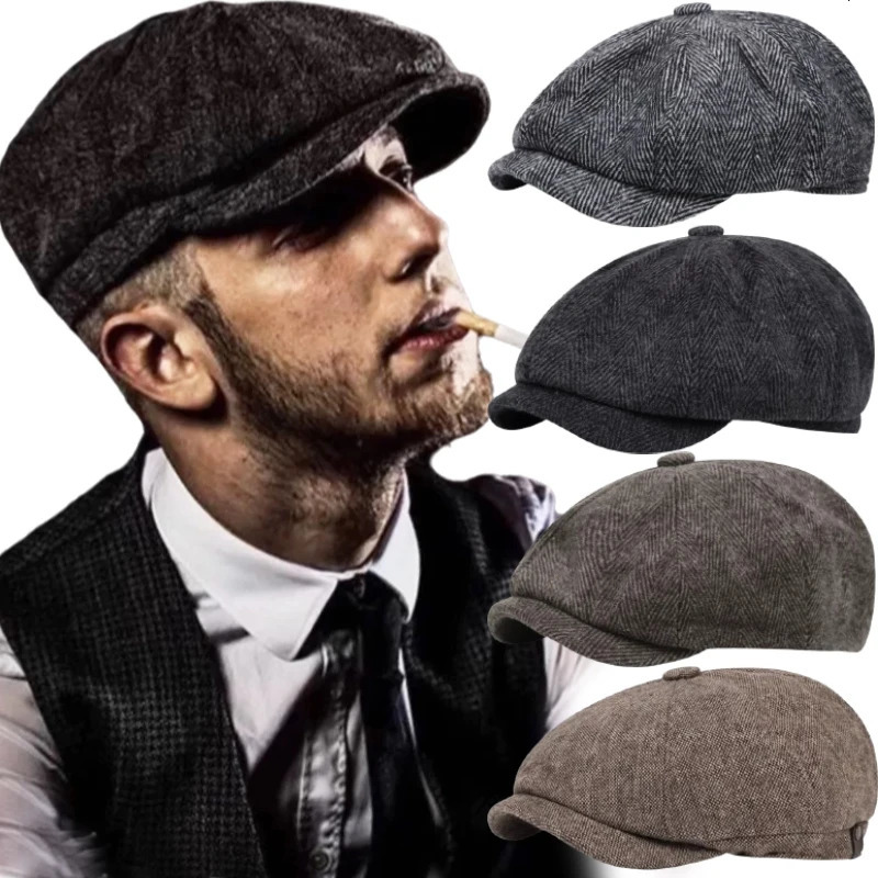 Vintage Caps Man Hats Golf Driving Sun Flat Cabbie Cap y Blinder for Men Women Summer Spring Autumn Hat 250723