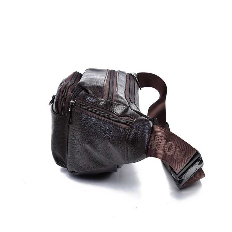 Mens Leather Waist Bag - Retro Fanny Pack Sling Chest Bum Bag Crossbody Hip Belt Casual Fashion Durable Stylish G250723