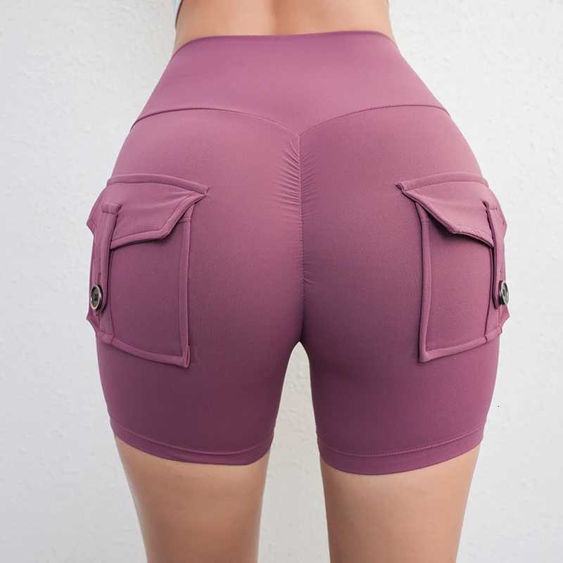 Peach Butt Fitness Shorts Womens Exercise Three-Quarter Pants Cargo Air Dry Pocket Yoga Tight Lift Summer XJ250724