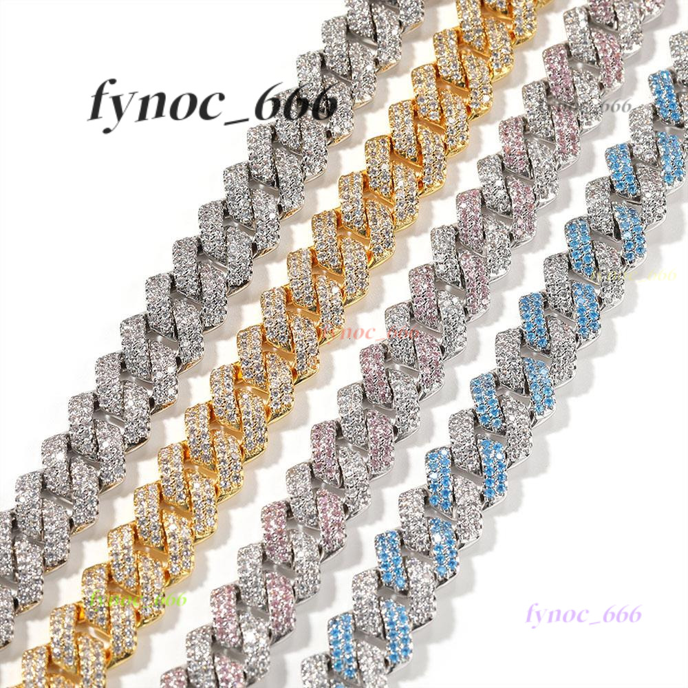 Hip Hop 925 Silver Moissanite Necklace 13mm Wide Cuban Chain in 16 18 20 22 24 Inch Lengths Rapper Style Cuban Chain