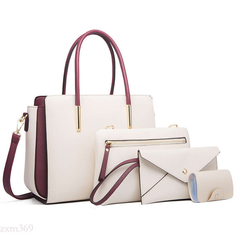 for Women 2024 New Trendy Women's Fashion Color Block Four-Piece Set Mother and Child Bags Fresh Crossbody Shoulder Bag Handbag