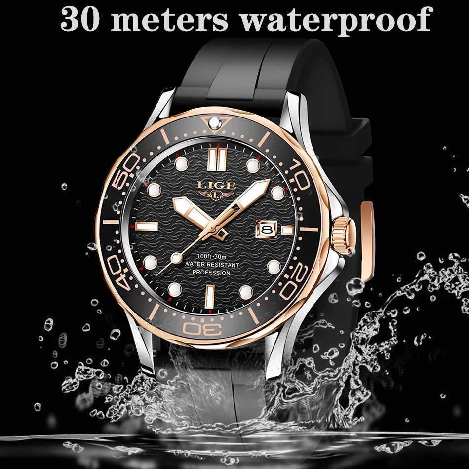 2025 LIGE New Business Mens Watches Top Brand Luxury Dive Watch for Men Waterproof Date Clock Sport Watch Relogio Masculino + Box W250724