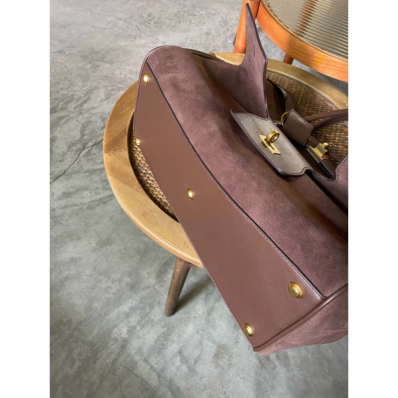 New Underarm Motorcycle Cowhide Large Capacity Commuter Handbag Shopping With Lock Tote Wing Genuine Leather Women's Bag