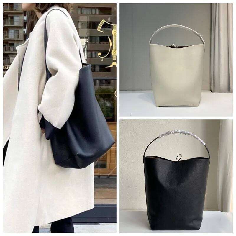 Luxurious designer 2025 High Quality Genuine Leather Litchi Pattern Large Capacity Bucket Bag