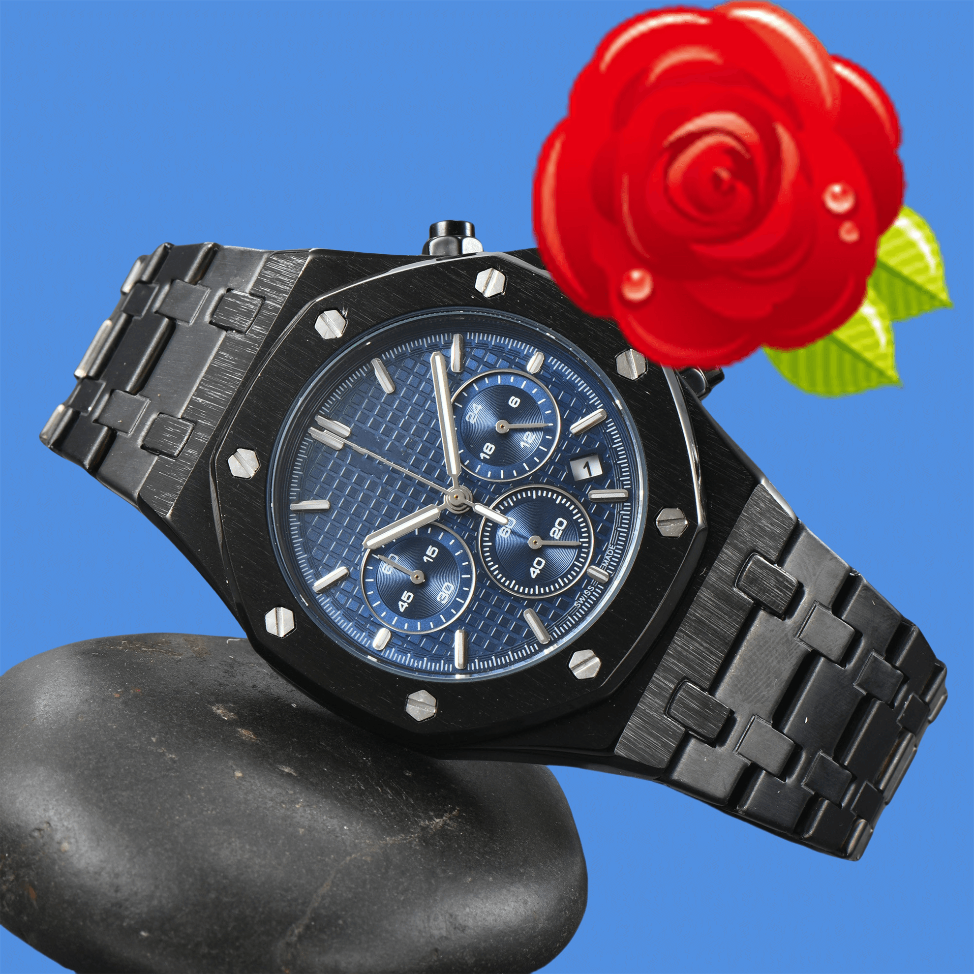 Brand Wristwatches Men's lady Watches Royaloak Wrist Watche quality quartz Movement Modern Sports Watche automatic Date 41mm Chronograph Watch bracele #217