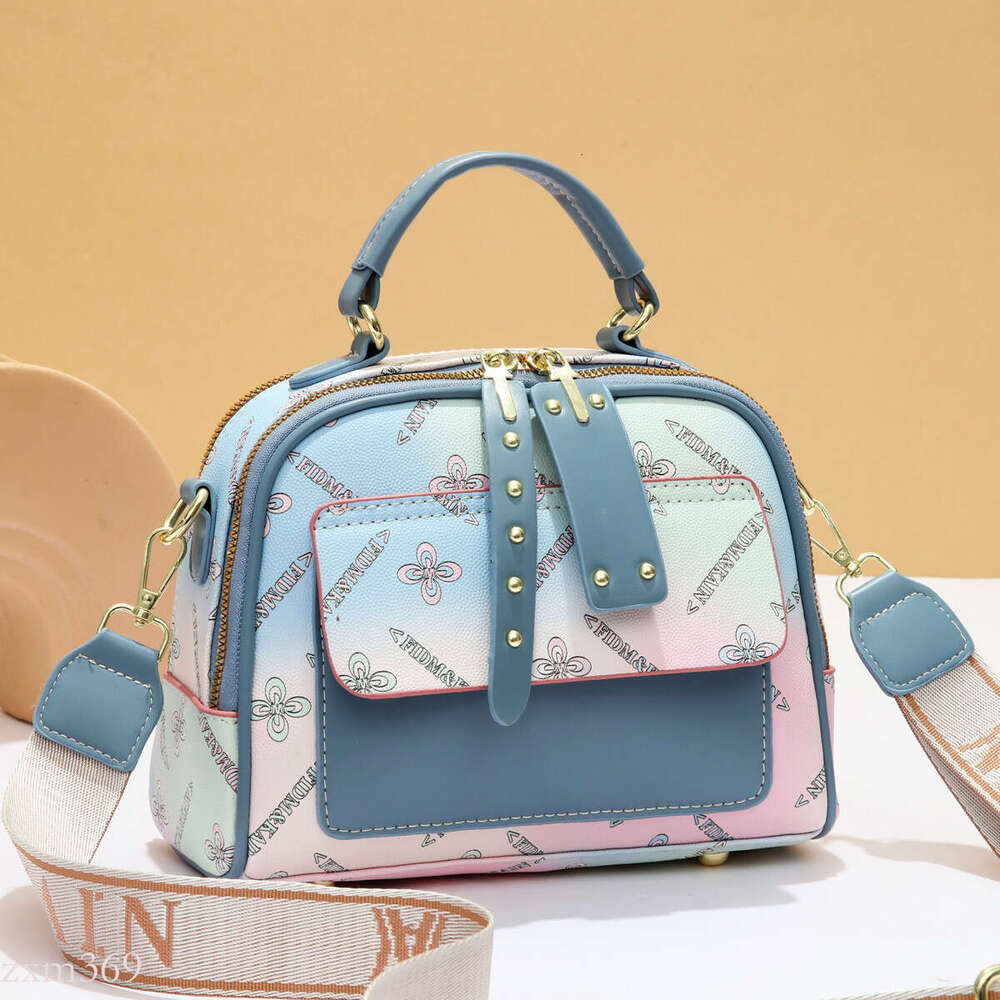 Casual Handbag New Fashion Women's Large Capacity Single Shoulder Crossbody Trendy Printed Small Square Bag