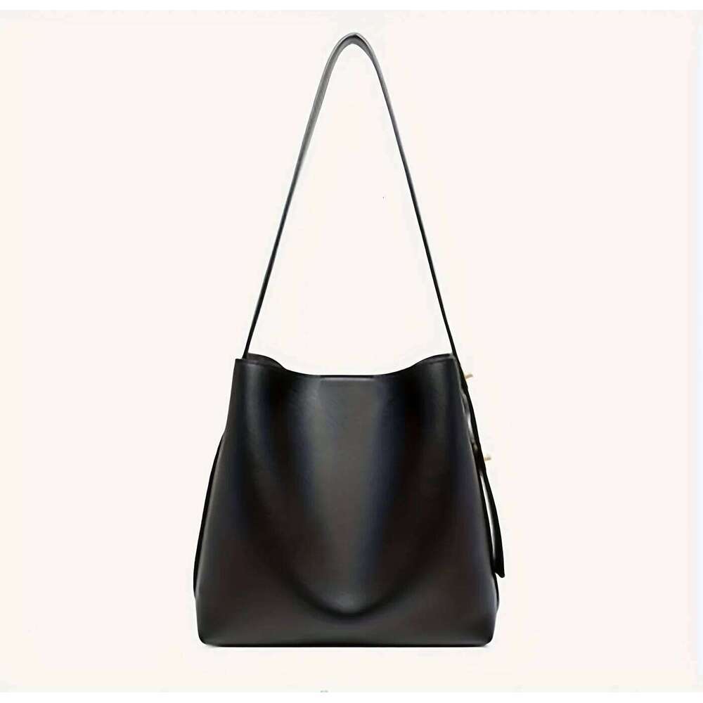 Fashionable and minimalist bucket large capacity commuting shoulder bag, crossbody bag
