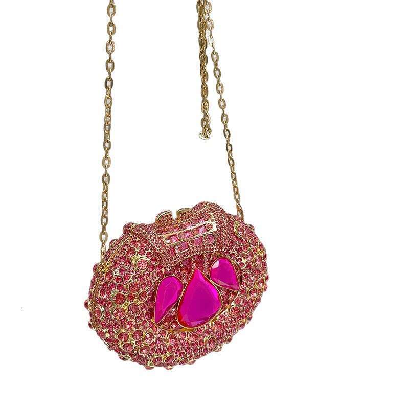 Designer Luxury Evening Diamond Luxury Full Diamond Rhinestone Heavy Metal Crystal Evening Shiny Diamond-Encrusted Women's Clutch Crossbody Bag