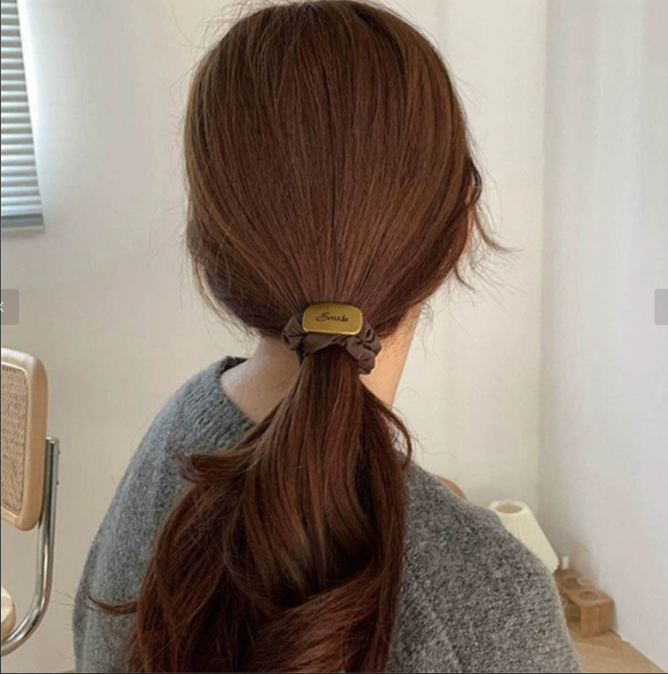 Wholesale Korean-style hair bands handcrafted alloy small black intestinal bands flower hair ties lazy hair ties and hair accessories from Yiwu