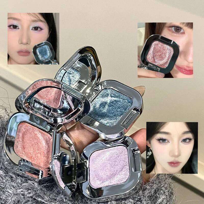 Monochrome Square Eyeshadow Metallic Gold Bronze ple Dia Brightening Mashed Potato Glitter Highlighter Eye Shadow Palette X250723 X25