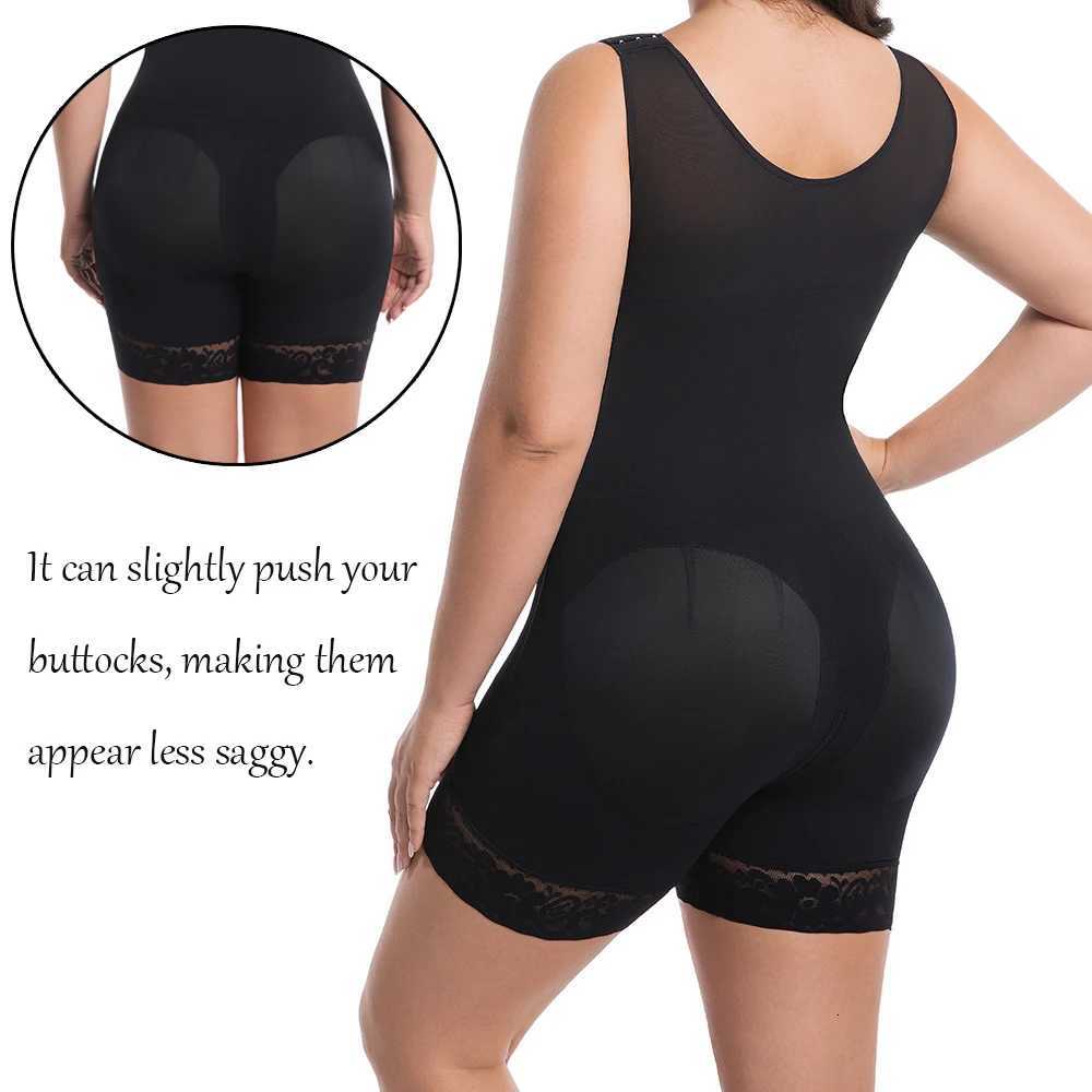 Women Full Body Shaper High Compression Reducing and Shaping Girdles Zipper Crotch Colombian Shapewear for Abdomen Control W250724