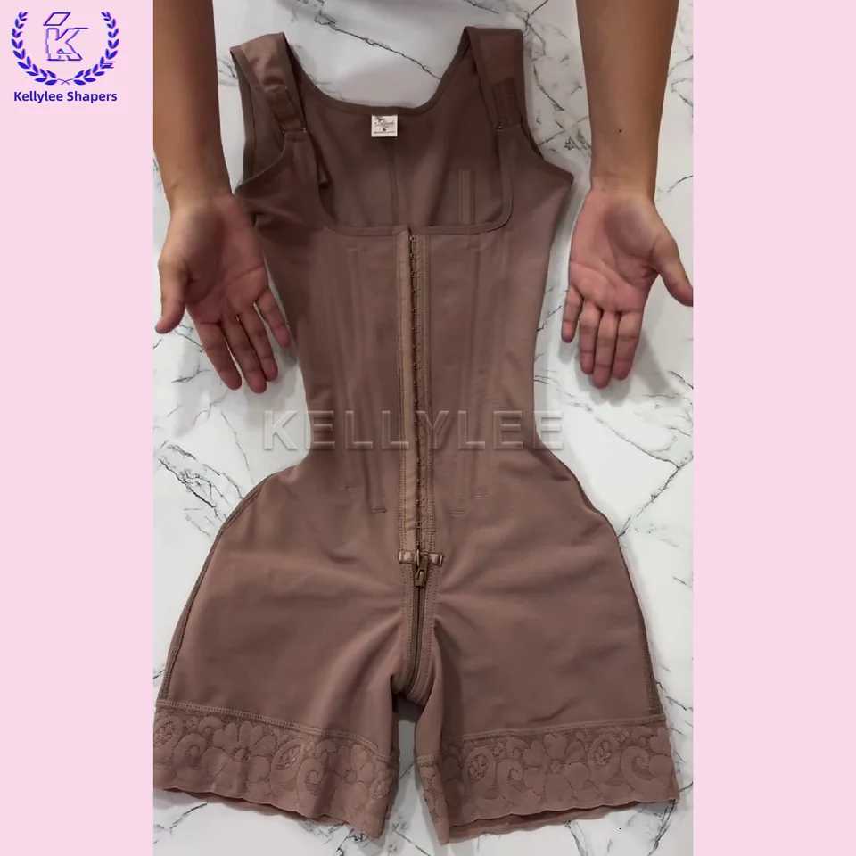 Shaped Up Open-Breasted Shapewear Modeling Fajas Colombianas Medium Shaped Front Breasted Sexy Bodysuits with Adjustable Straps W250724
