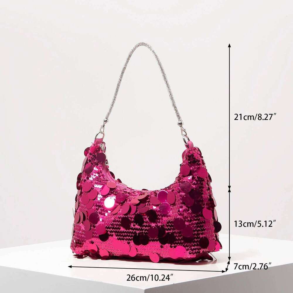 Sequin Concert Shoulder Bag, Football Dresses Women, for Women Elegant, Wedding Items, Party Bag (Random Pattern)