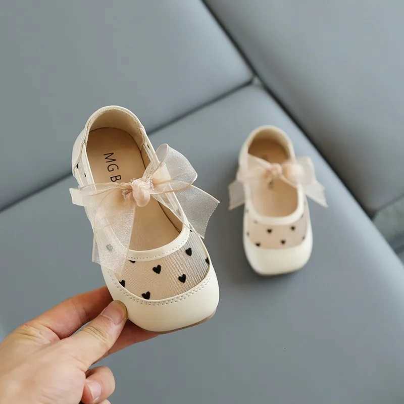 Little Girls Mary Janes Mesh Riband Square Toe Cute Children Flat Shoes 21-30 Toddler Autumn Three Colors Sleek Kids Shoe XJ250724