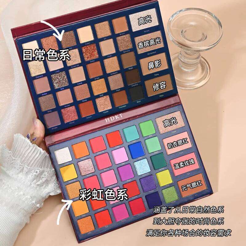 68-Grid Red Eyeshadow Palette ple Glitter Pearlescent Matte Shadow Shimmer Makeup Long Lasting Women Beauty Eye Cosmetics X250723 X25
