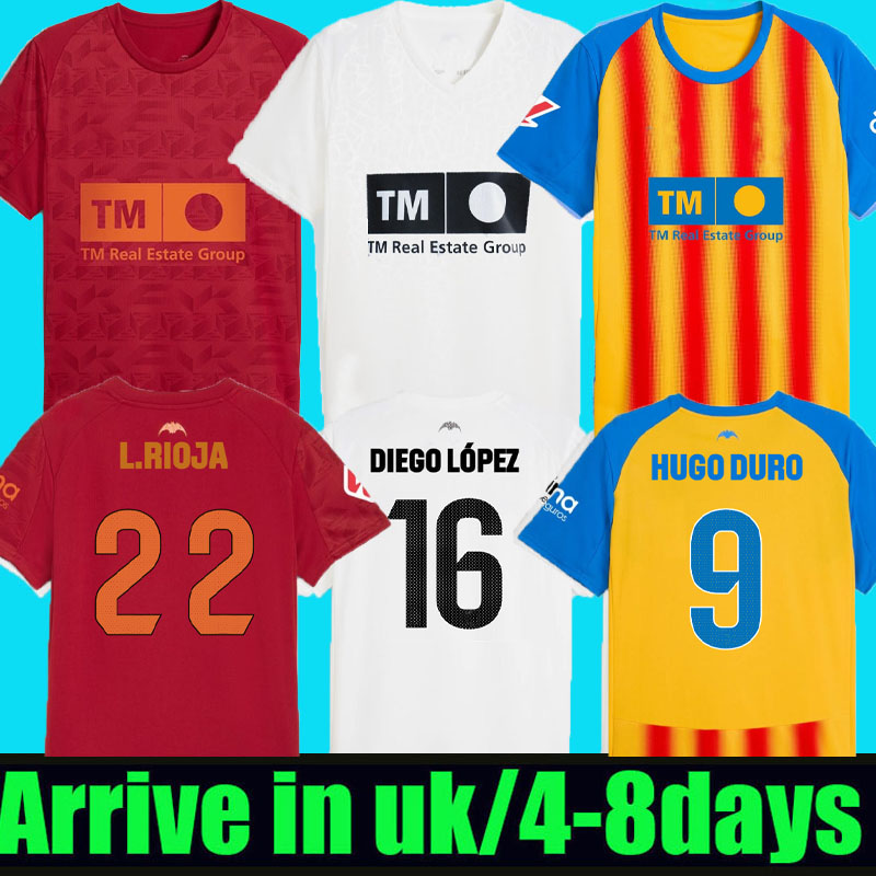 25 26 valencia soccer jersey 2025 2026 Camisetas JAVI GUERRA HUGO DURO A.ALMEIDA DIEGO LOPEZ PEPELU Home L.RIOJA away third Football Shirt Men kids kit